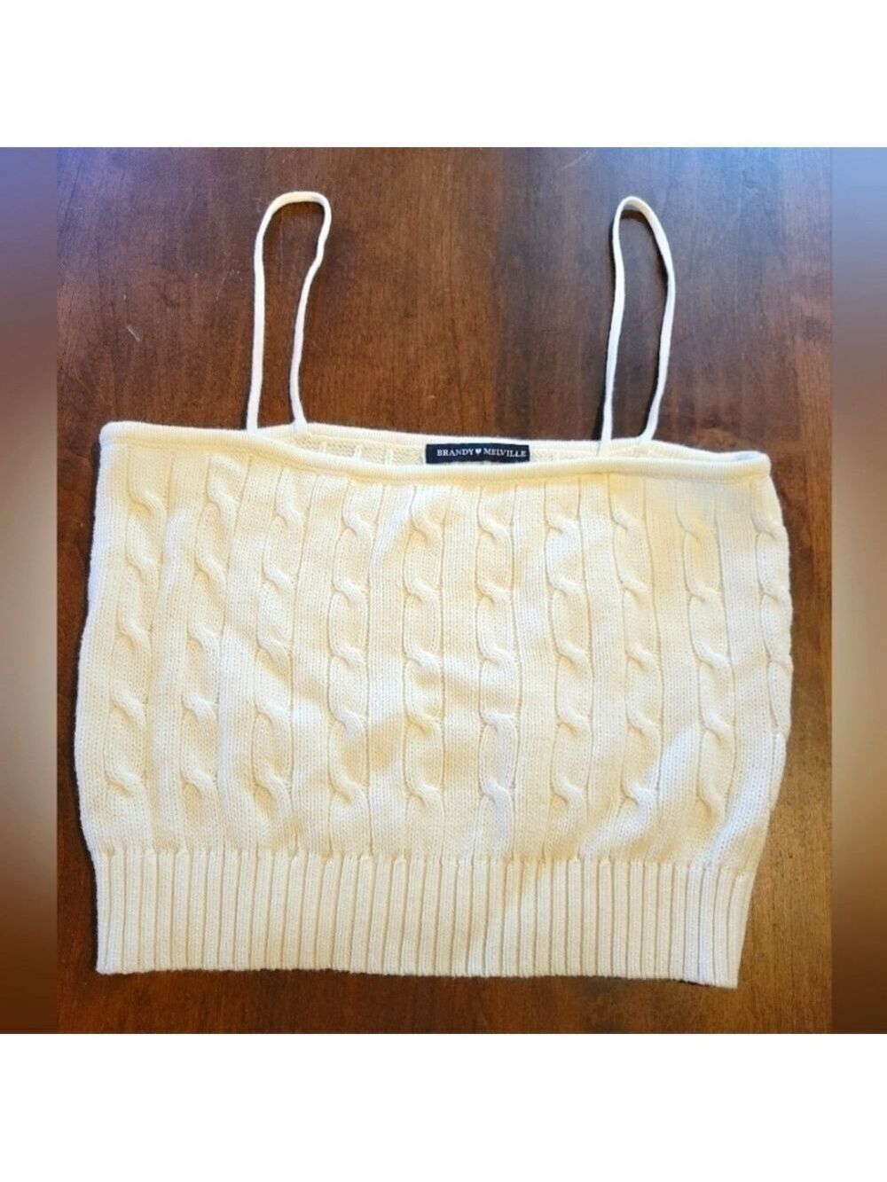 Brandy Melville cable knit top